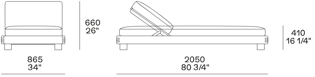 Размеры Шезлонг Poliform Ketch