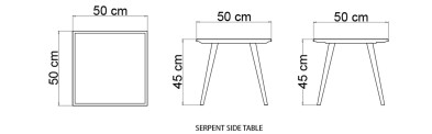 Приставной столик Serpent Skyline Design Serpent 50 x 50 x 45h nc89368