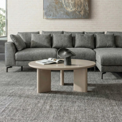 Журнальный столик Mod Interiors Petra высота 42 x диаметр 80 см, светло-бежевый