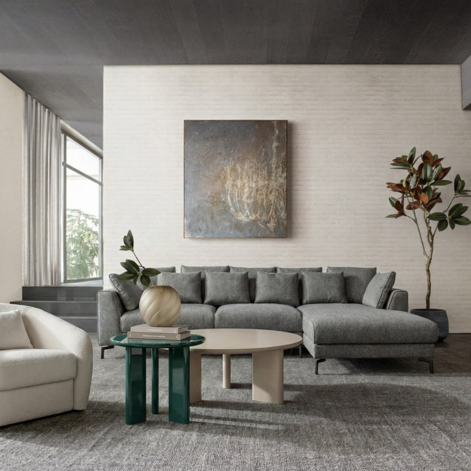 Журнальный столик Mod Interiors Petra высота 42 x диаметр 80 см, светло-бежевый - материал