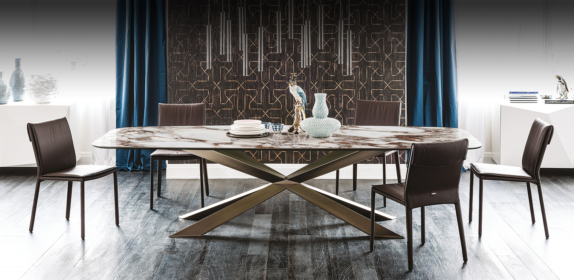 Стол в столовую Cattelan italia Spyder Keramik
