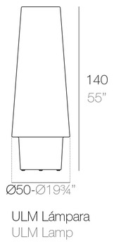 Размеры Светильник Vondom Ulm