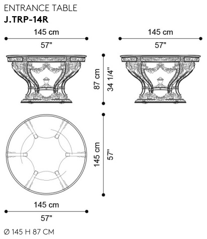 Размеры Стол Jumbo Collection Triomphe