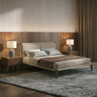 Кровать с решёткой Mod Interiors Menorca 173 x 226 x h95 см, шпон грецкого ореха