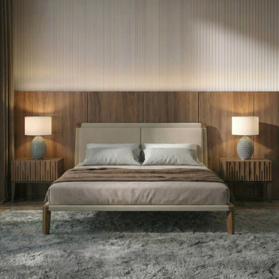 Кровать с решёткой Mod Interiors Menorca 173 x 226 x h95 см, шпон грецкого ореха