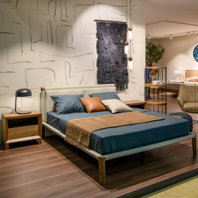 Кровать с решёткой Mod Interiors Menorca 173 x 226 x h95 см, шпон грецкого ореха