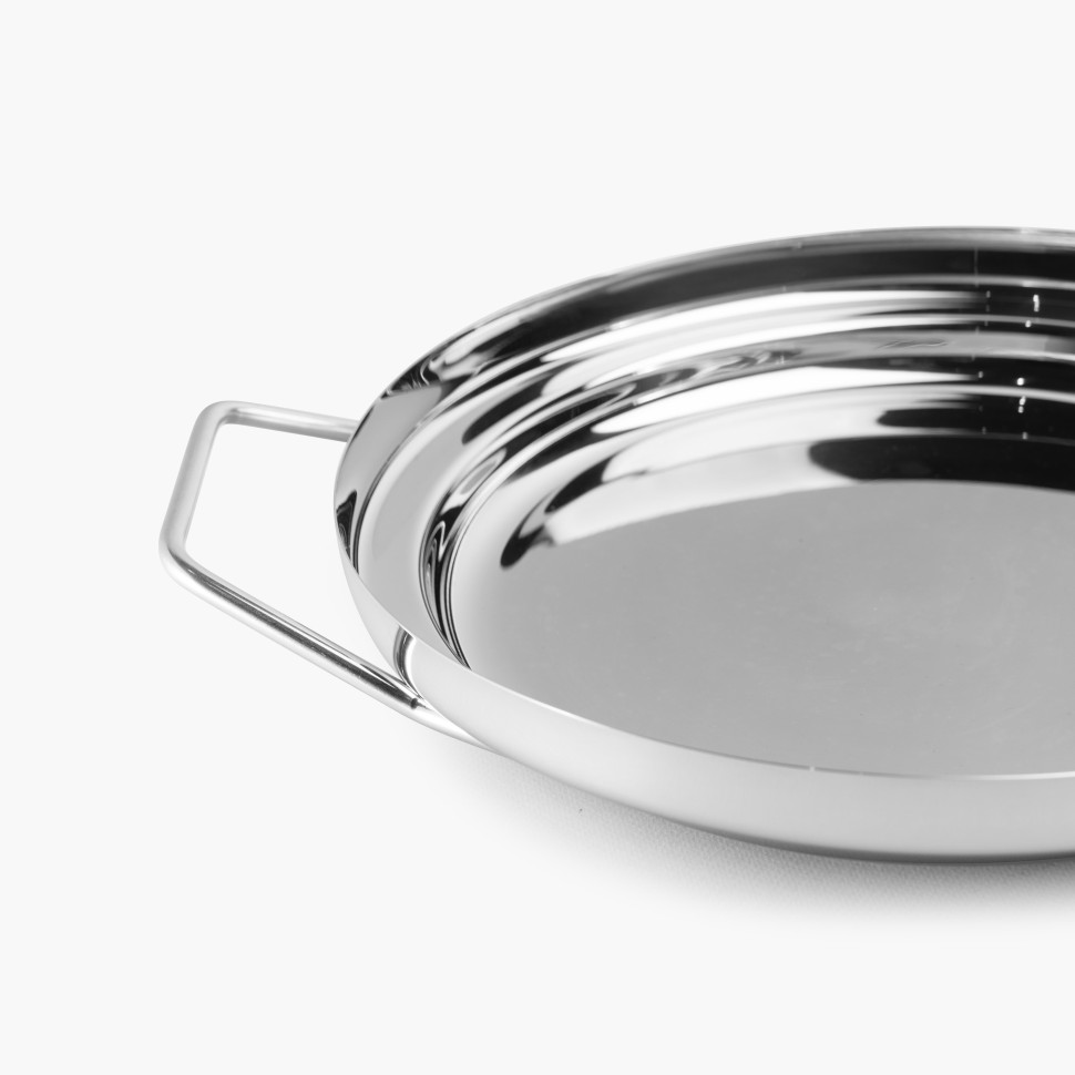 Сковорода/поднос KNIndustrie BACK/UP, D34 см, глянцевая сталь