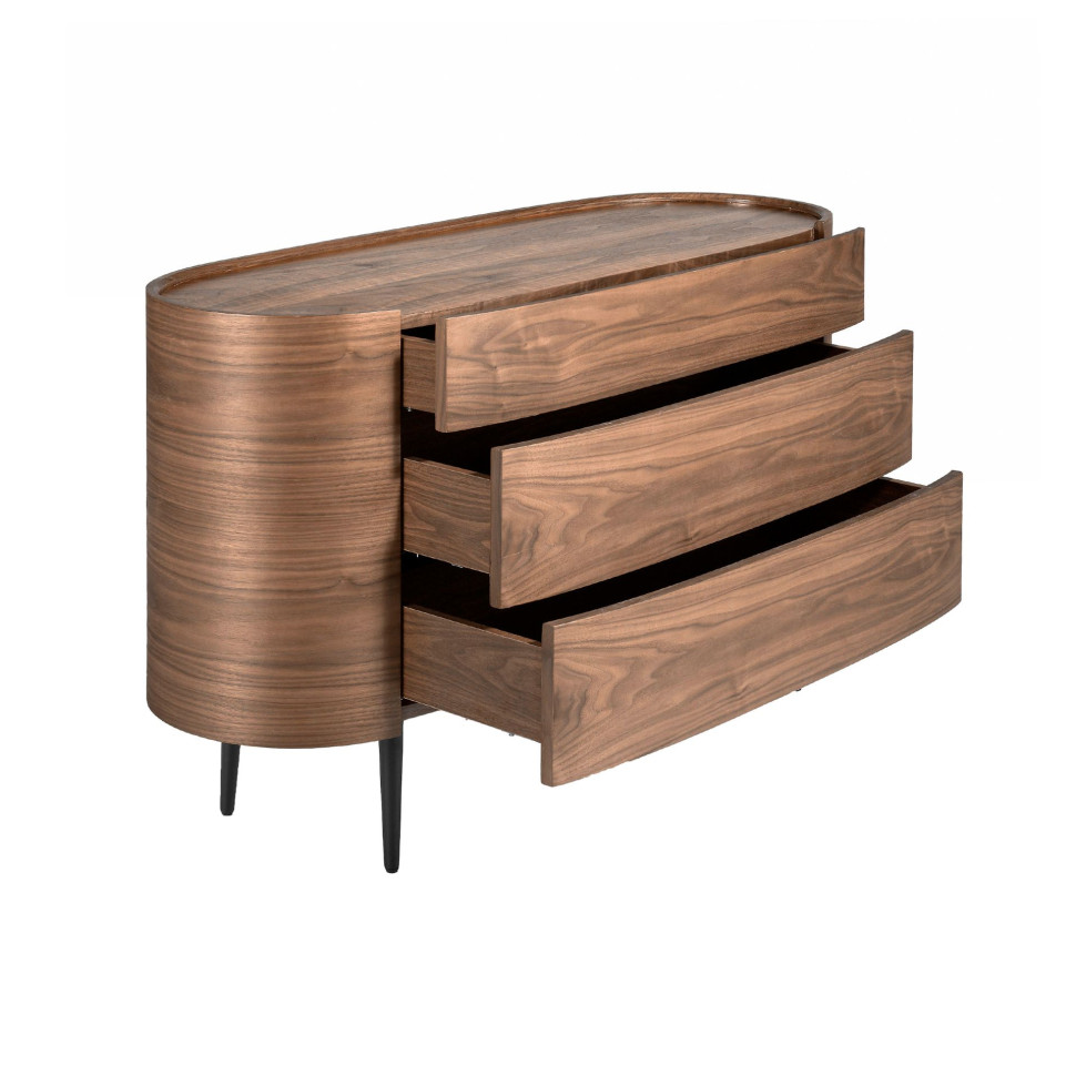 Комод Angel Cerda AC2001DR 135 x 48 x h75 см, овальный, ореховый