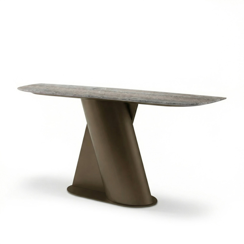 Консоль Fratelli Barri Pirri 160 x 42 x h76 см, серый травертин - материал