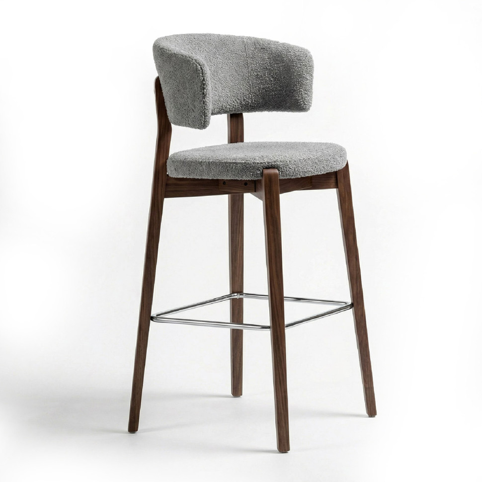 Полубарный стул Mod Interiors Оделис Selection 54 x 52 x h90 см, ткань Belen 05, серый