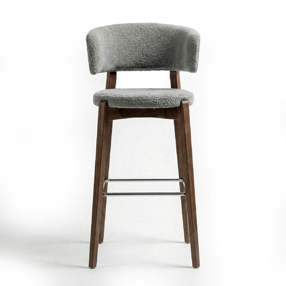 Полубарный стул Mod Interiors Оделис Selection 54 x 52 x h90 см, ткань Belen 05, серый - фото товара