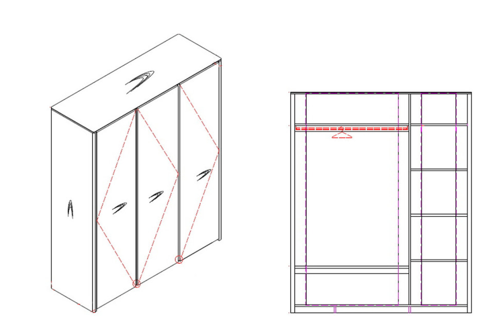 Гардероб Mod Interiors Paterna 180 x 59 x 220h nc67842