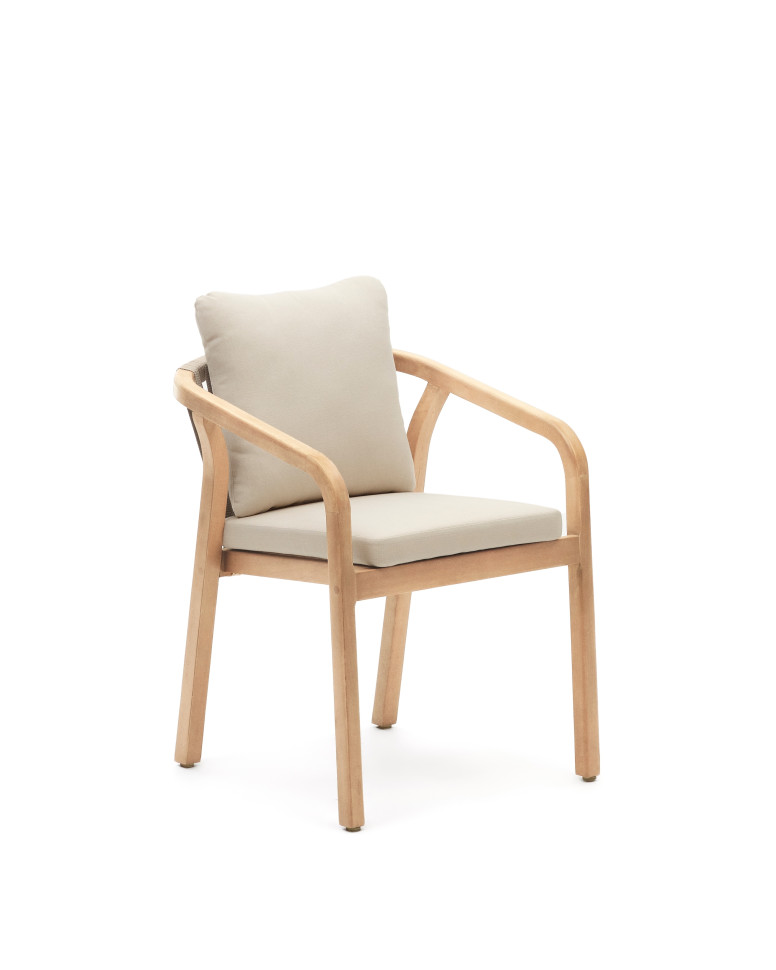 Стул La Forma Malaret 58 x 65 x h75 см, из массива эвкалипта и белого шнура