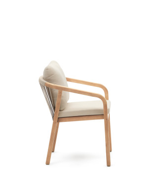 Стул La Forma Malaret 58 x 65 x h75 см, из массива эвкалипта и белого шнура