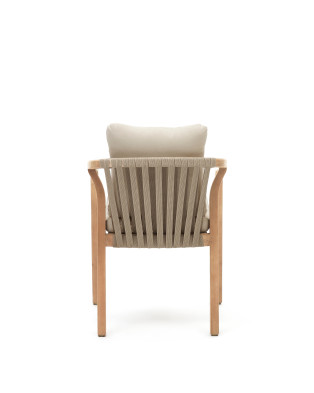 Стул La Forma Malaret 58 x 65 x h75 см, из массива эвкалипта и белого шнура