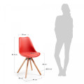 Стул La Forma Lars 56 x 48 x h83 см, красный