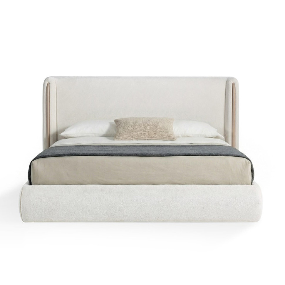 Кровать Fratelli Barri Lode 226 x 223 x h117,5 см, с мягким изголовьем и решёткой - стиль