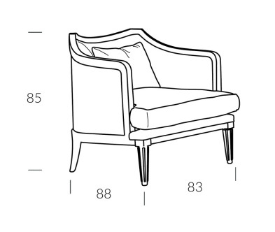 Кресло Gaia Keoma Luxury 83 x 88 x 85h nc57273