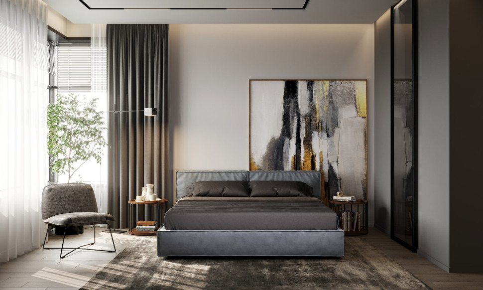 Кровать с подъемным механизмом Amber Mod Interiors Selection 190 x 233 x 84h nc109782