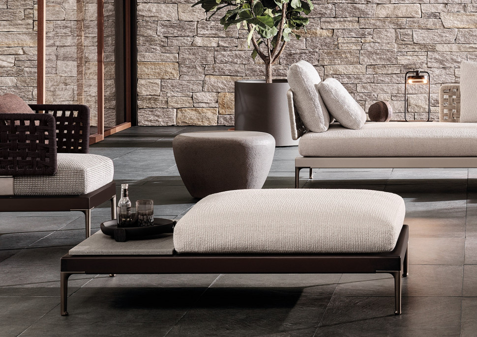 Банкетка Minotti Patio - материал
