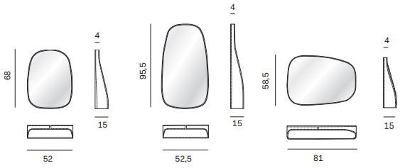 Размеры Зеркало Novamobili Flow