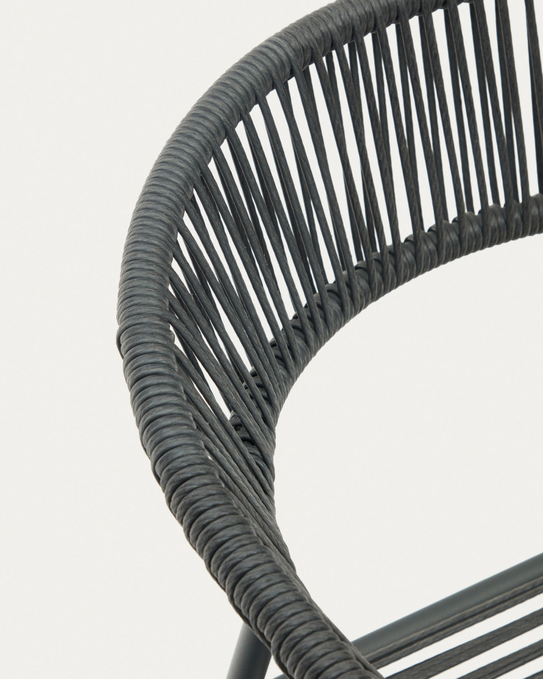 Садовый стул La Forma Futadera 57 x 54 x h76 см, из серой верёвки и серой стали