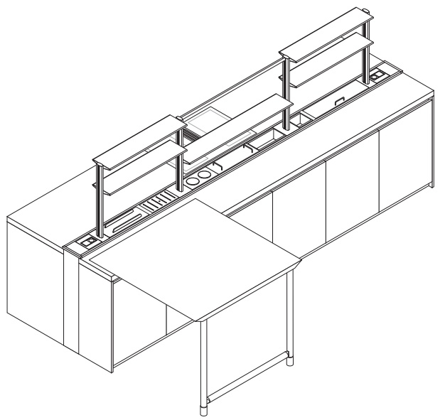 Размеры Кухня Molteni Hi-Line 6