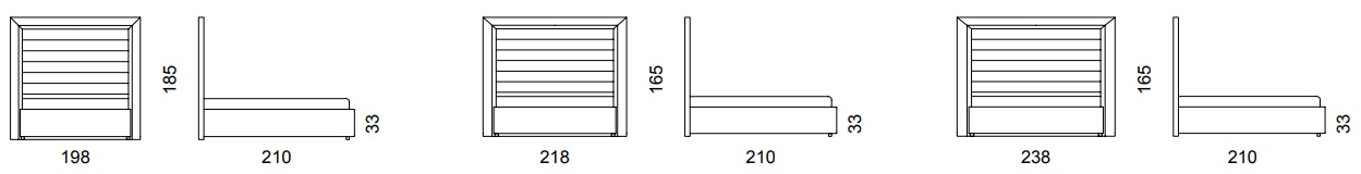 Размеры Кровать Dv home collection Adler letto