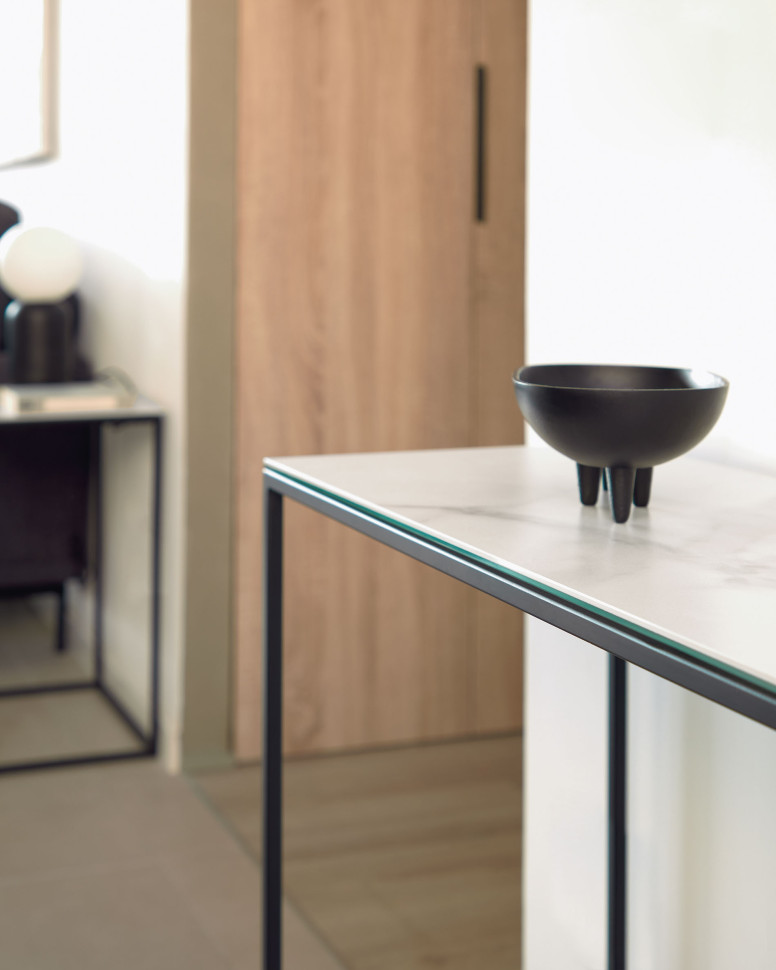 Консоль La Forma Rewena 110 x 30 x h75 см, с керамической отделкой Kalos Blanco