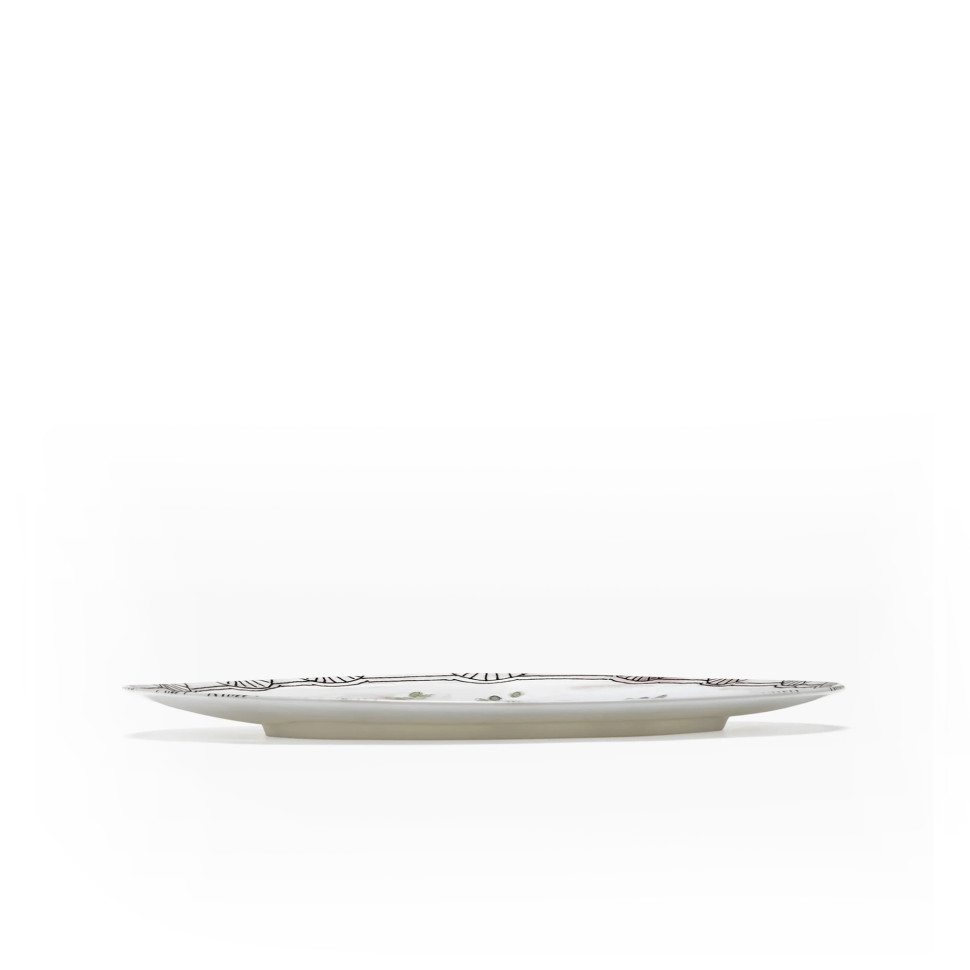 Комплект из 2-х тарелок для завтрака Serax Midnight Flowers, диаметр 20 см, белый, розовый, фарфор