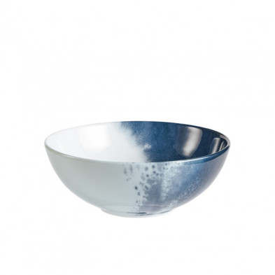 Салатник Raynaud Abysses, диаметр 17 см, белый, аквамарин, фарфор