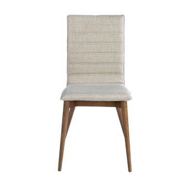 Стул Angel Cerda DC619-SUBLIM02 49 x 56 x h90 см, серый текстиль и орех