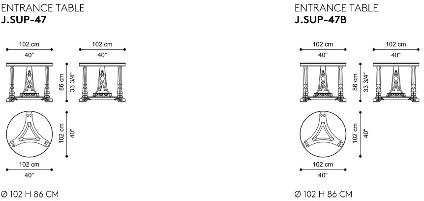 Размеры Стол Jumbo Collection Supreme