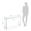 Консоль La Forma Burano 125 x 40 x h76 см, прозрачное стекло