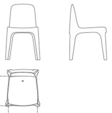 Стул Solid Vondom Daily 60 x 49 x 80h nc102044