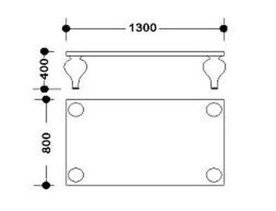 Журнальный столик Fratelli Barri Palermo 135 x 80 x 41h nc96728