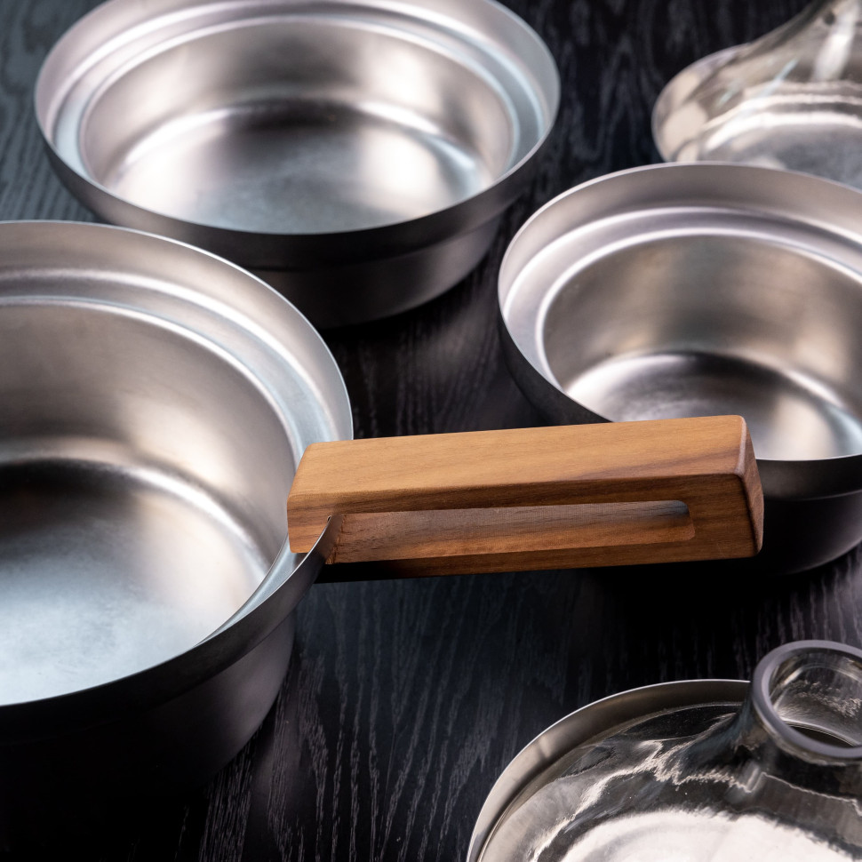 Кастрюля KNIndustrie STONE WORK, 4 л, матовая сталь