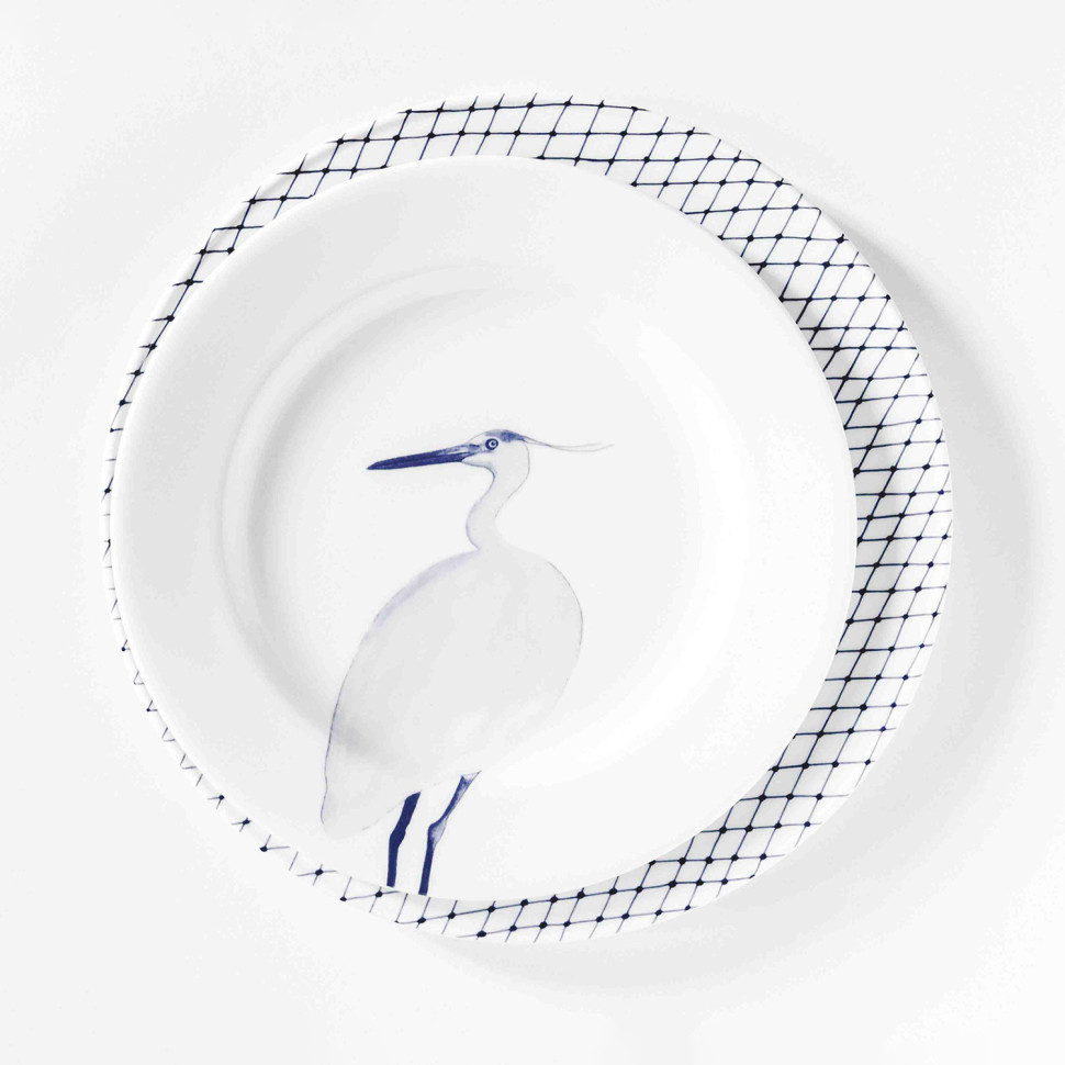 Комплект тарелок на 1 персону SchonhuberFranchi Shabbychic, 3 предмета, белый с рисунком, фарфор