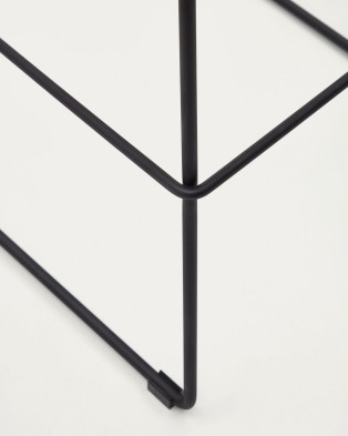 Барный стул La Forma Zahara 47 x 41 x h98 см, коричневый с чёрными ножками, высота сиденья 76 см