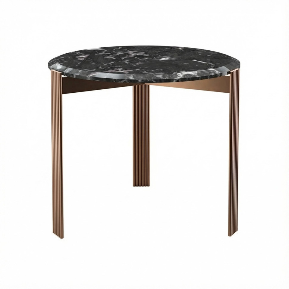 Приставной столик Fratelli Barri Terni диаметр 60 x h50 см, матовый серый мрамор