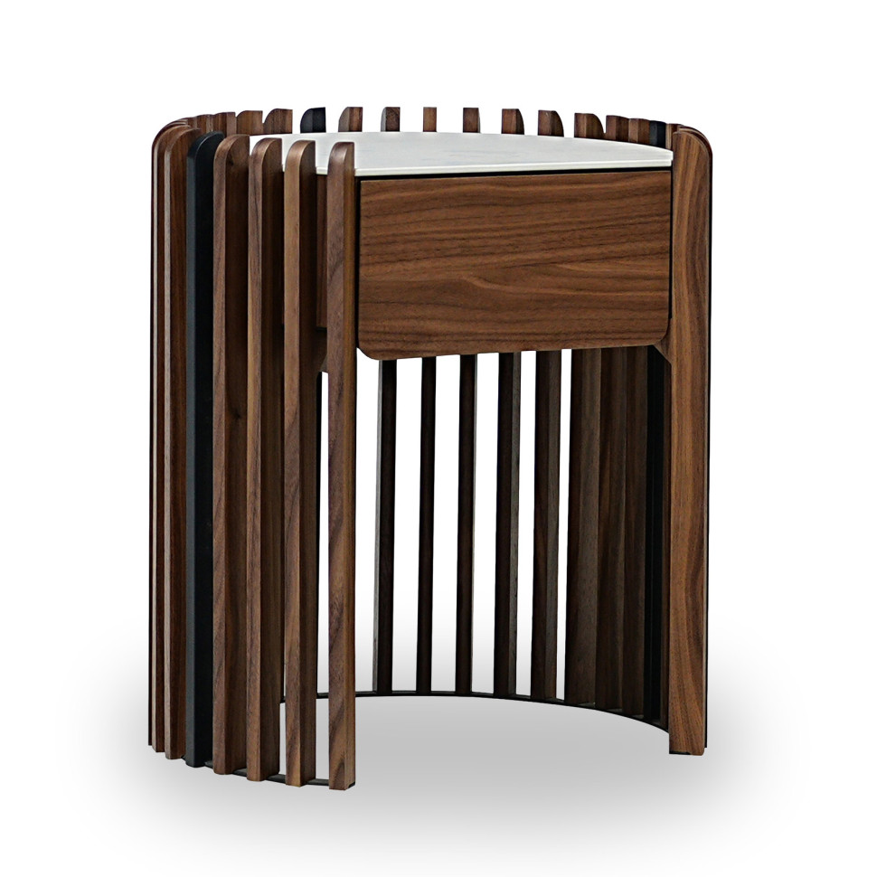 Прикроватная тумбочка Mod Interiors Tishina by Сергей Трегубов 50 x 42,5 x h55 см, шпон ореха