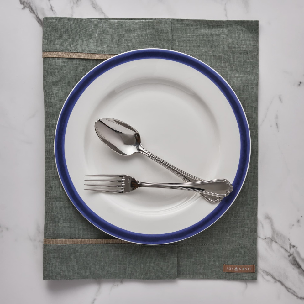 Комплект тарелок на 1 персону SchonhuberFranchi Shabbychic, 2 предмета, белый, синий, фарфор