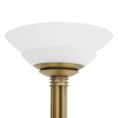 Торшер Eichholtz Figaro 40 x 60 x h195 см, античная латунь и белое стекло