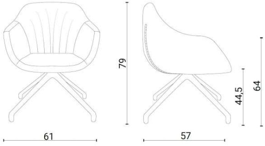 Размеры Кресло Ozzio design Halia S462