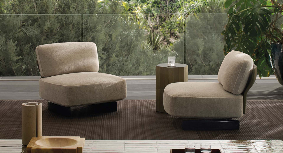 Кресло Minotti Saki Outdoor - стиль