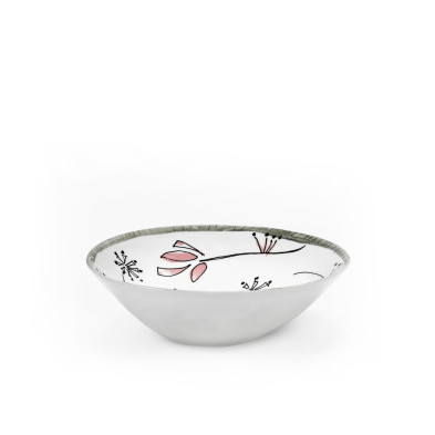 Комплект из 2-х салатников (средние) Serax Midnight Flowers, диаметр 18 см, розовый, фарфор