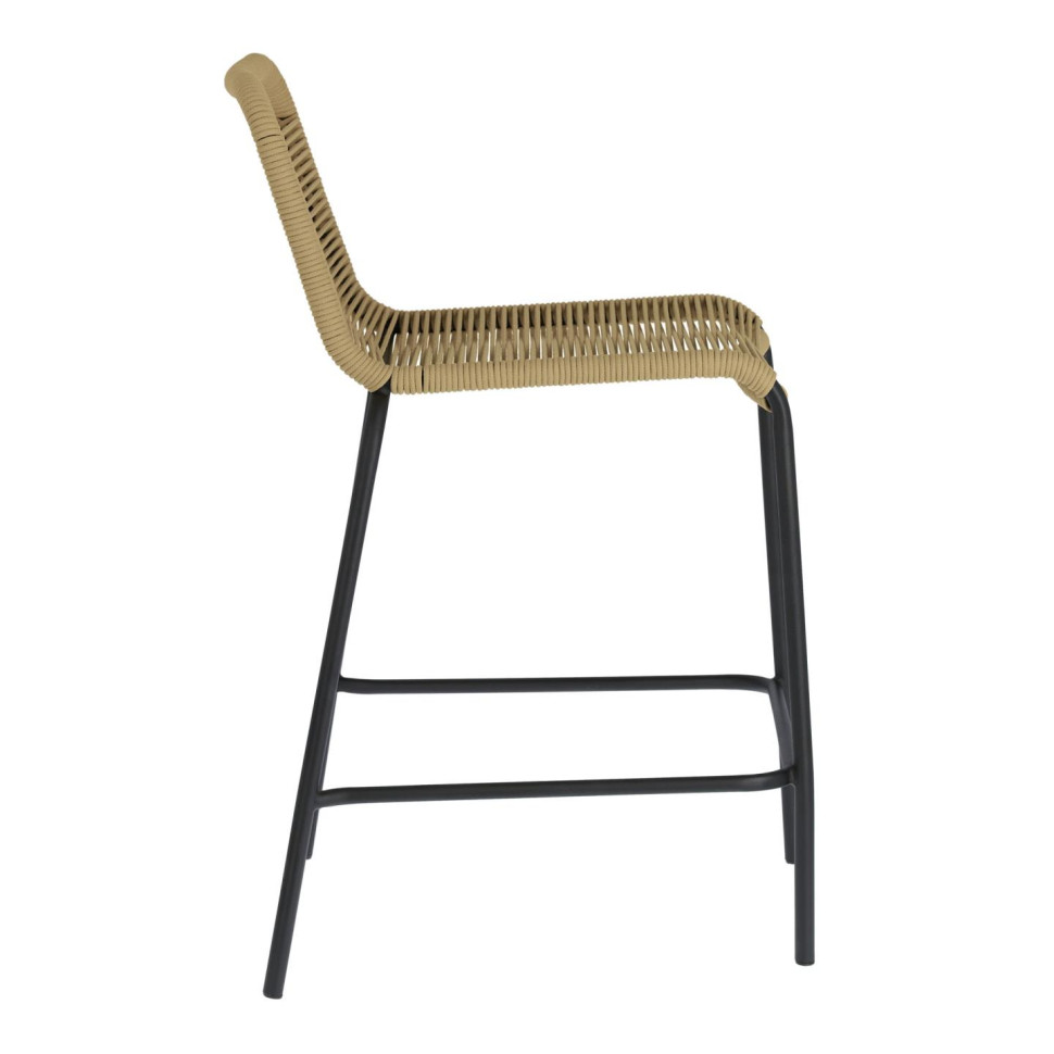 Полубарный стул La Forma Glenville 53 x 53 x h88 см, высота сиденья 62 см, бежевый