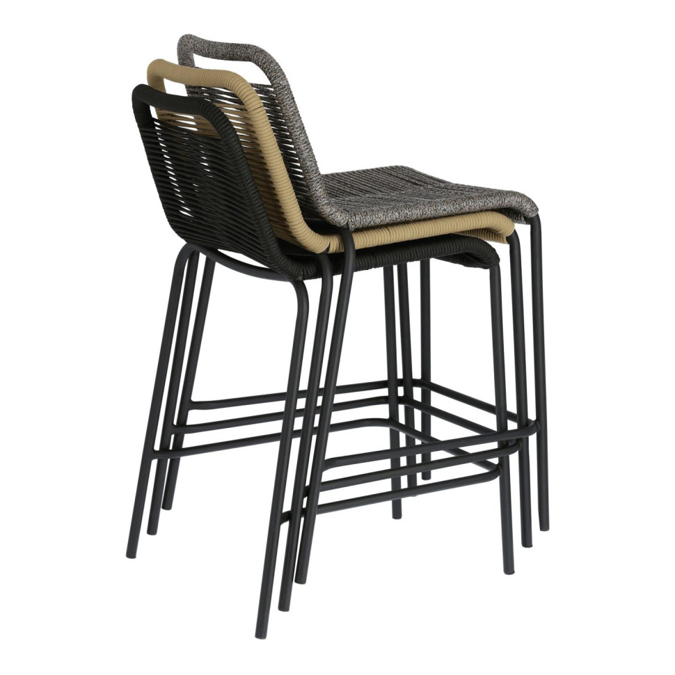 Полубарный стул La Forma Glenville 53 x 53 x h88 см, высота сиденья 62 см, бежевый