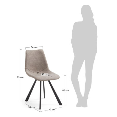 Стул La Forma Andi 46 x 60 x h83 см, бежевый