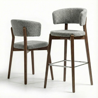 Стул Mod Interiors Оделис 53 x 52 x h80 см, обивка Belen 05, итальянский орех